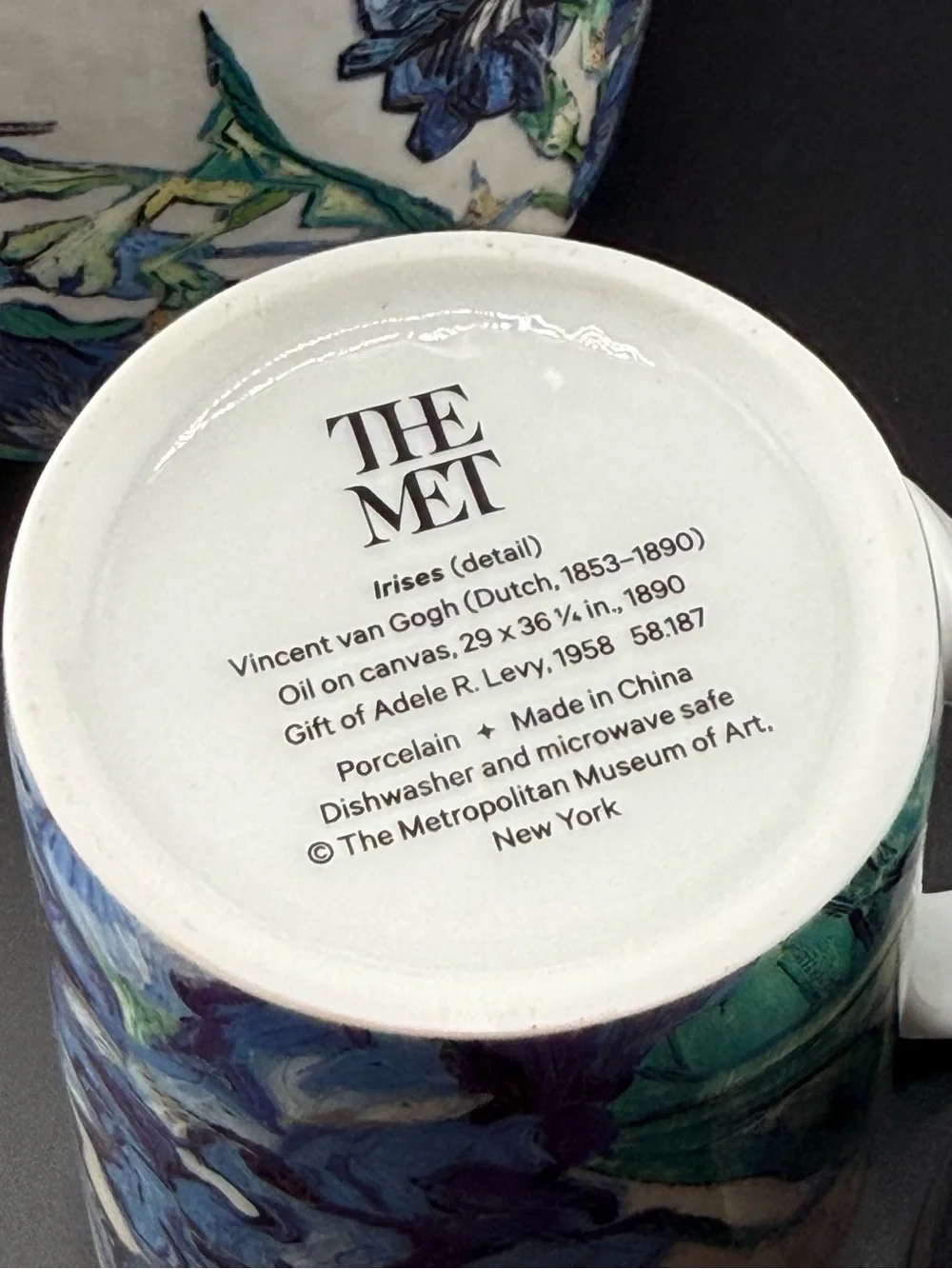 Van Gogh Irises Tea Set The Met Museum Teapot & 2 Cups Porcelain Displayed Only